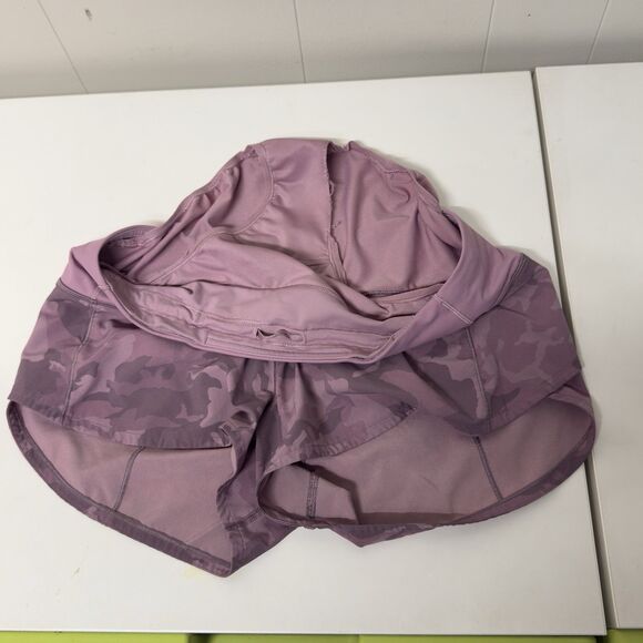 Lululemon Women’s Speed Up Shorts Brief lined Pink Camo Size 6 GUC - Picture 3 of 9
